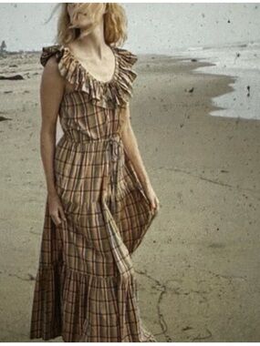 Doen Yarrow skirt top set  in rainbow plaid